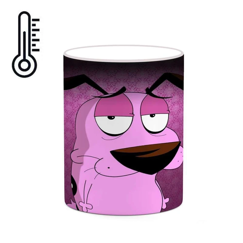 ماگ حرارتی کاکتی مدل کارتون Courage The Cowardly Dog کد mgh22420