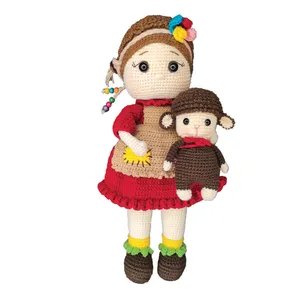 عروسک بافتنی مدل دختر مزرعه
