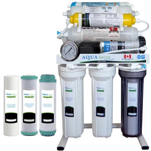 دستگاه تصفیه کننده آب آکوآ اسپرینگ مدل ro-nf2600 به همراه فیلتر تصفیه آب کد 01 مجموعه 3 عددی