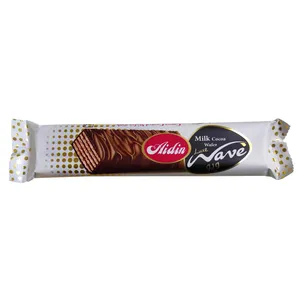 ویفر با کرم کاکائو و  روکش کاکائو آیدین - 45 گرم بسته 20 عددی