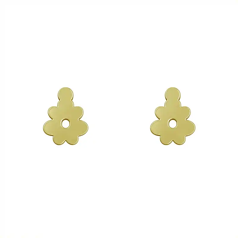 گوشواره طلا 18 عیار زنانه مدوپد مدل هندسی کد GA1-14926