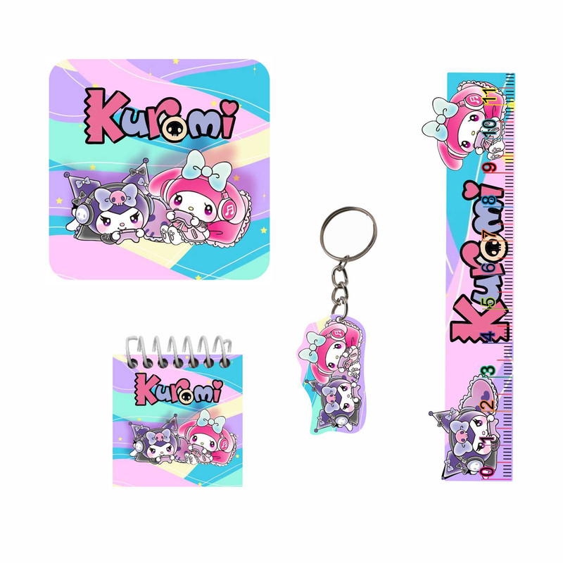 بسته لوازم تحریر مدل کرومی و ملودی 4 بسته 6 عددی