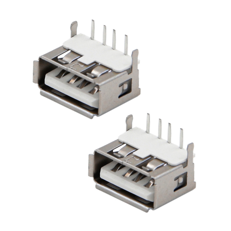 كانكتور مادگی USB-A مدل 4Pin-90Degree بسته دو عددی