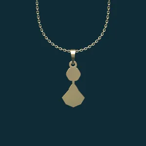 گردنبند طلا 18 عیار زنانه مدوپد مدل هندسی کد BB2-1-1014