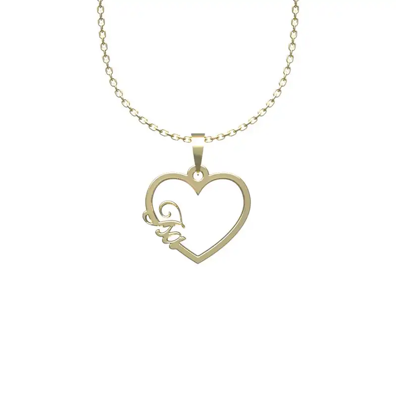 گردنبند طلا 18 عیار زنانه مدوپد مدل اسم عیسی isa کد HE2-1-1020