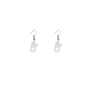گوشواره نقره زنانه هایکا طرح خرس مدل n.ha 370