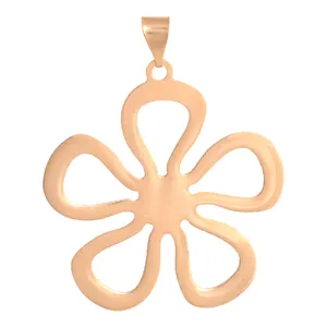 آویز گردنبند طلا 18 عیار زنانه مدل گل P1055