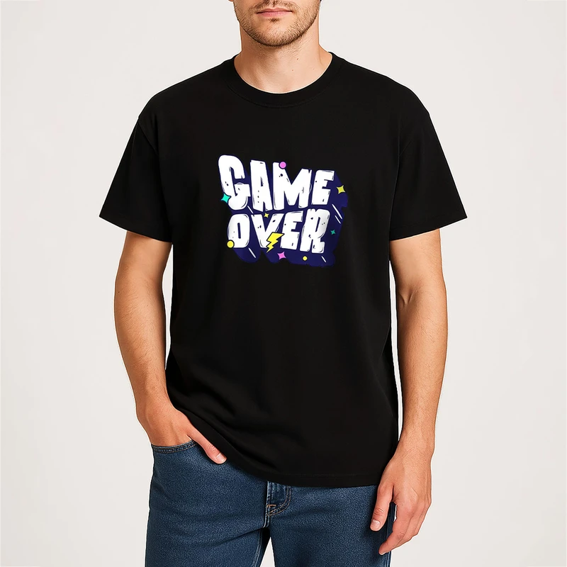 تی‌شرت آستین کوتاه مردانه پاد آفرین مدل گیم کد PT432