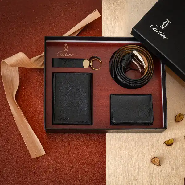 ست هدیه مردانه مدل چرم طبیعی کد k1012