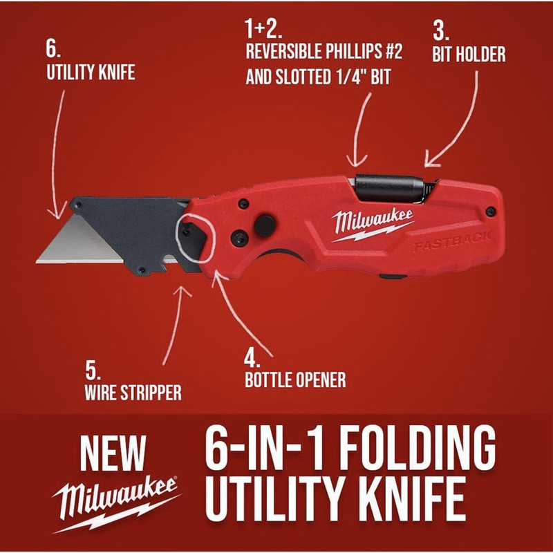 کاتر میلواکی مدل utility knife 1in6