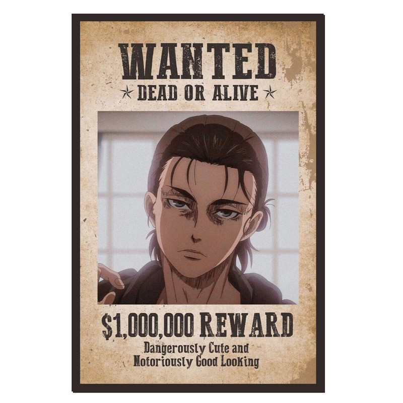 پوستر  مدل تحت تعقیب ارن ییگر Eren yeager طرح انیمه Attack on titan کد 374
