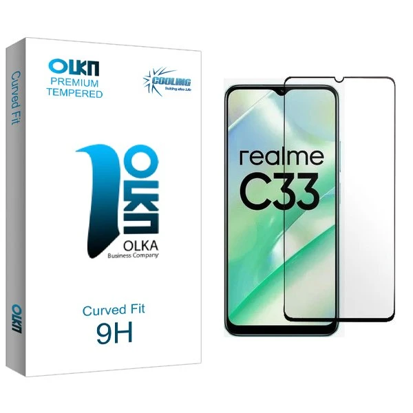 محافظ صفحه نمایش شیشه ای کولینگ مدل Olka مناسب برای گوشی موبایل ریلمی C33