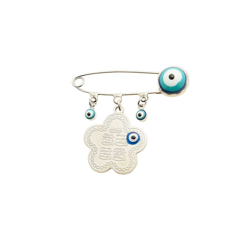 سنجاق سینه دخترانه دلنار گالری مدل چشم نظر و چهارقل