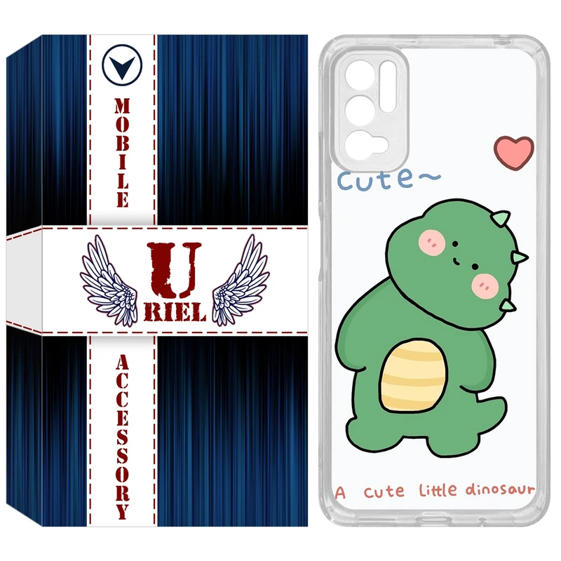 کاور یوریل مدل Clear کد 3 طرح دایناسور مناسب برای گوشی موبایل شیائومی Redmi Note 10 5G / Note 11SE / Poco M3 Pro
