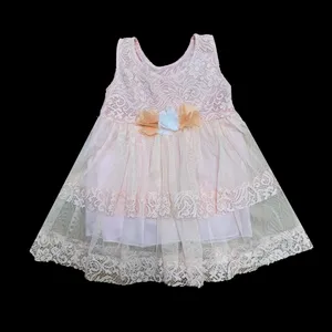 پیراهن دخترانه مدل A&S7173 رنگ گلبهی