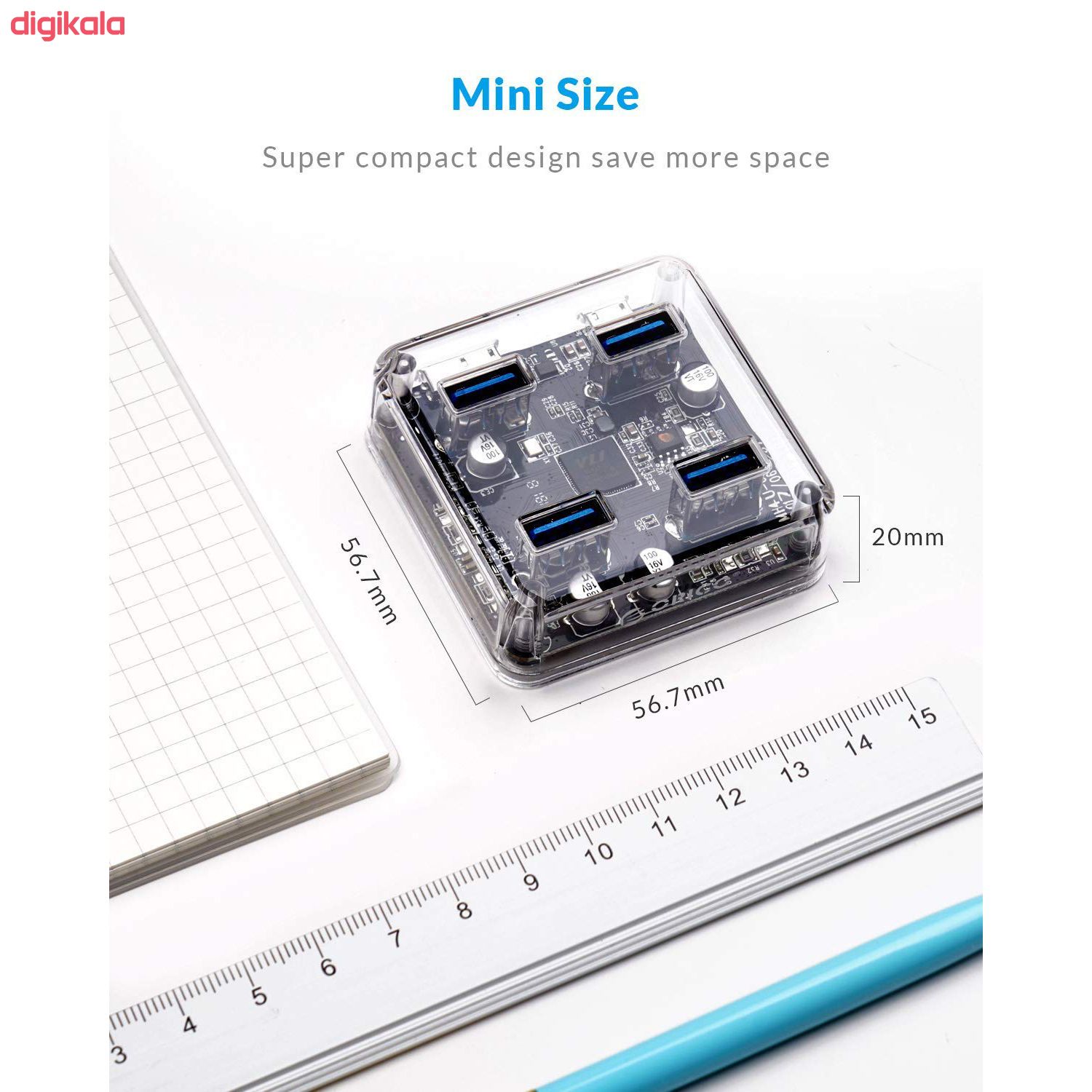 هاب USB 3.0 چهار پورت اوریکو مدل MH4U-U3 main 1 15
