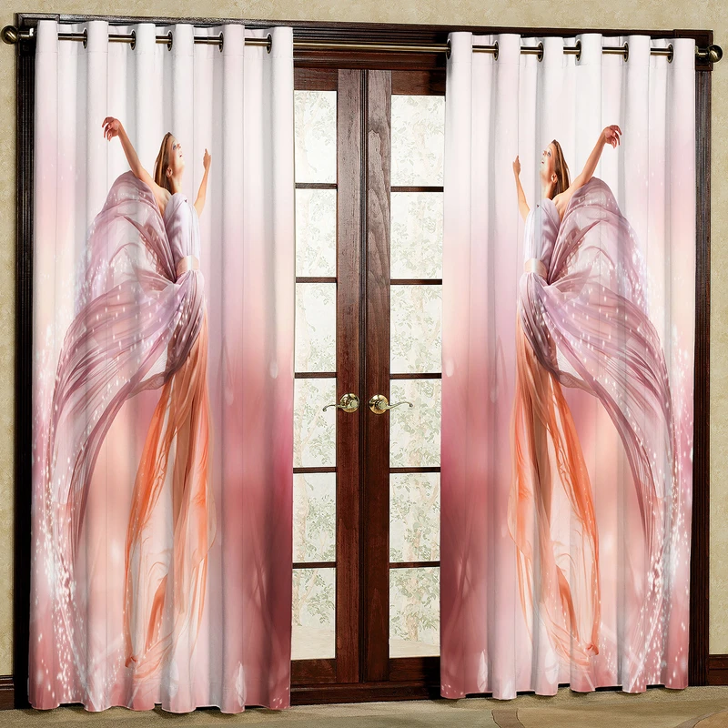  پرده مدل دختر مخمل پانچی کد 783 سایز 140x280 سانتی متر