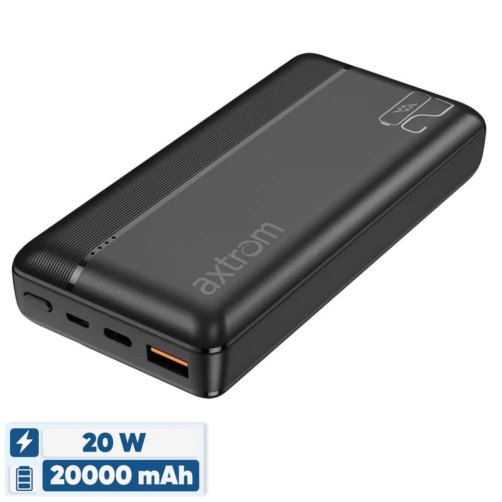 پاوربانک 20 وات اکستروم مدل APB20K20W ظرفیت 20000 میلی آمپر ساعت