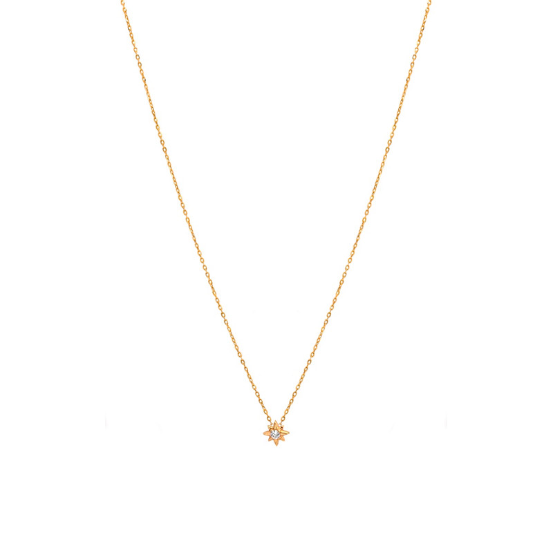 گردنبند طلا 18 عیار زنانه الی گالری مدل ستاره قطبی