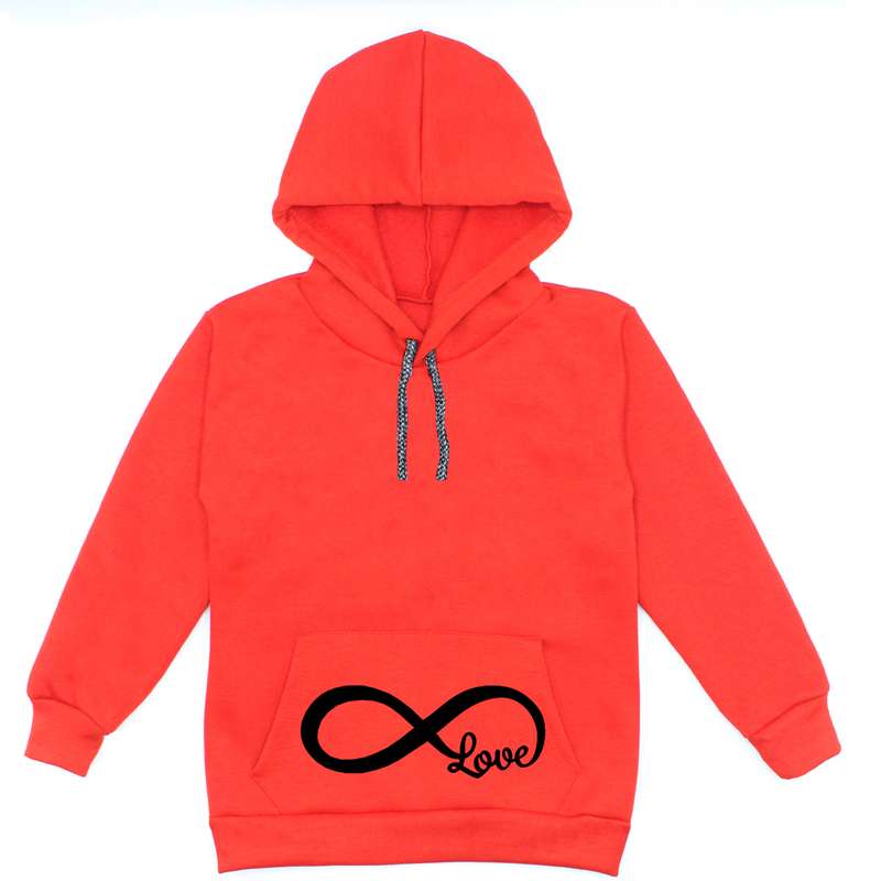 هودی دخترانه مدل بی نهایت A32 رنگ قرمز