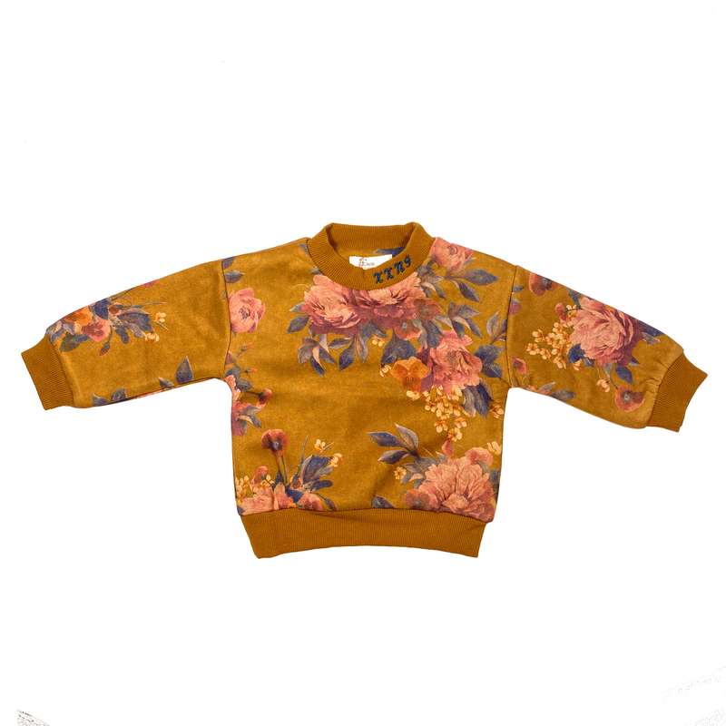 سویشرت دخترانه مدل فلاورز GR-0024