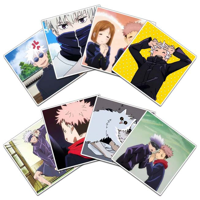 استیکر و برچسب گوفی مدل انیمه جوجوتسو کایزن بامزه و کیوت Jujutsu Kaisen Anime کد K07 مجموعه 8 عددی