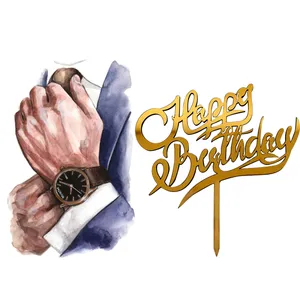 تاپر تزیین کیک مدل مردانه کد m11 مجموعه 2 عددی