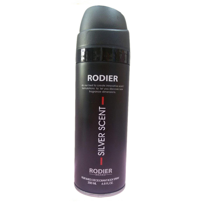اسپری بدن مردانه رودیر مدل Silver scent حجم 200 میلی لیتر اسپری بدن مردانه رودیر مدل Silver scent حجم 200 میلی لیتر