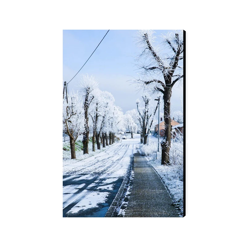 تابلو شاسی عرش مدل فانتزی منظره جاده زمستونی کد As4192