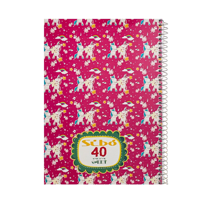 دفتر مشق 40 برگ سیبو مدل فانتزی طرح پونی ها و ستاره کد s2-80