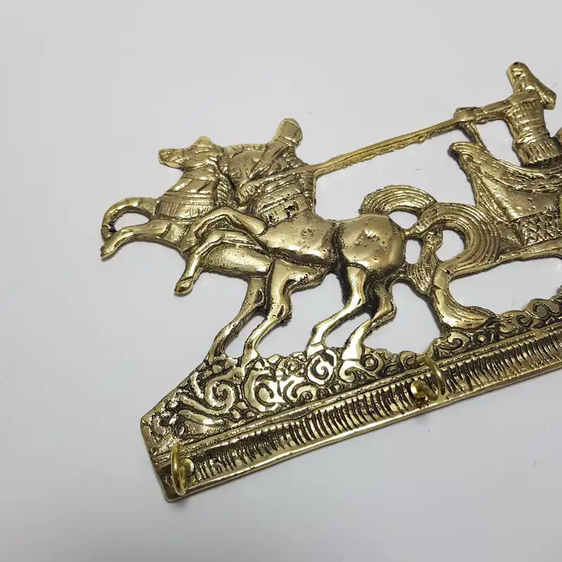 جاکلیدی برنجی مدل سرباز ارابه سوار