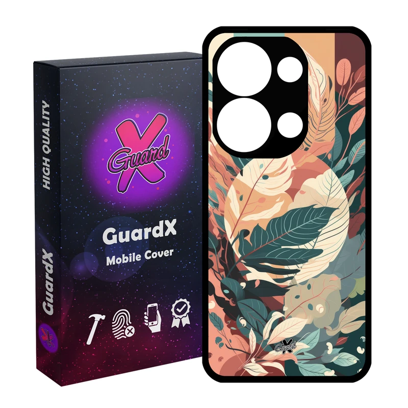 کاور گارد ایکس طرح برگ مدل Glass10657 مناسب برای گوشی موبایل شیائومی Redmi Note 13 Pro 4G / Poco M6 Pro 4G