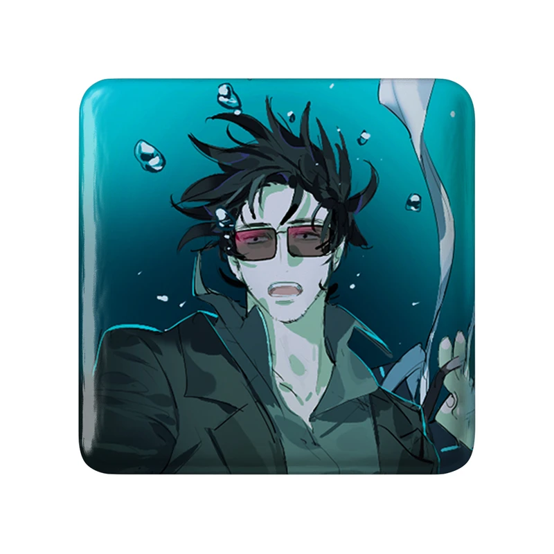 مگنت خندالو طرح نیکولاس انیمه تریگان (Trigun) مدل مربعی کد 36202