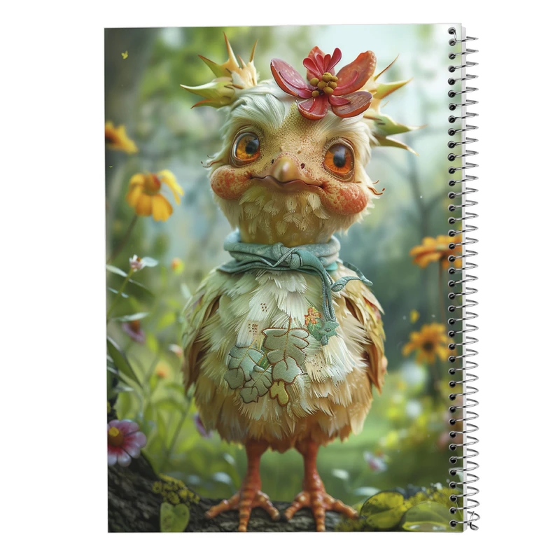 دفتر ژورنال نویسی 50 برگ مدوپد مدل نقطه ای طرح جوجه کد DF14692