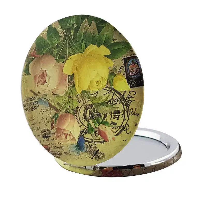 آینه جیبی طرح گل رز کد 16