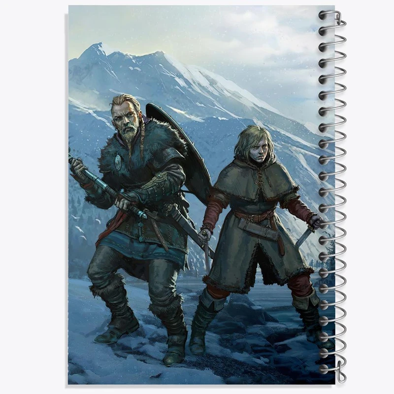 دفتر شطرنجی 50 برگ خندالو طرح اسکلاد و تورفین انیمه حماسه وینلند Vinland Saga کد 27485