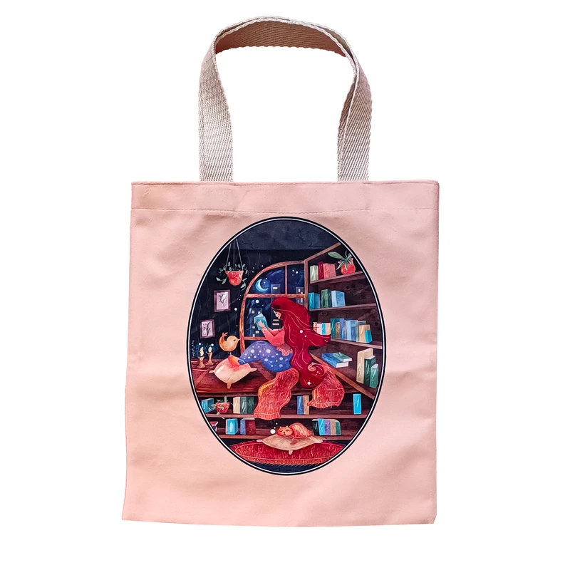 ساک خرید نقش افرا مدل کتاب دخت کد TB-KB-3040