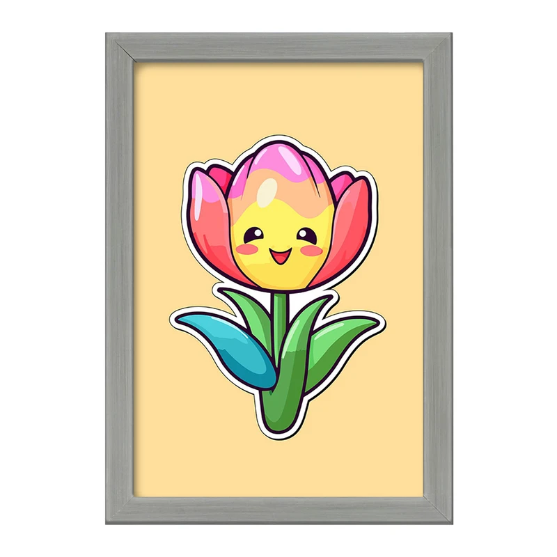 تابلو خندالو طرح گل و گیاه کد 36631
