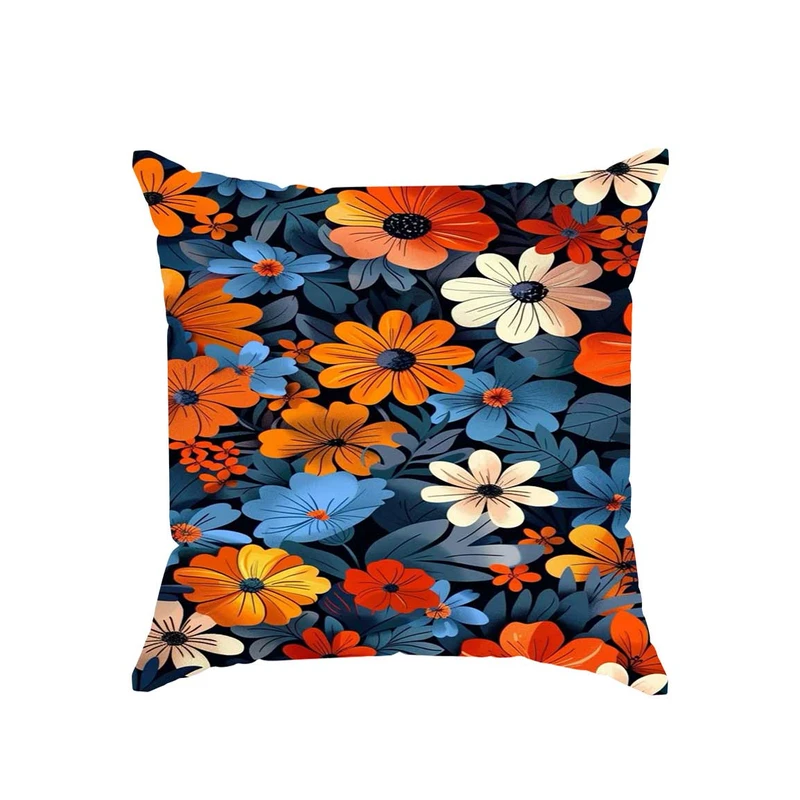 کوسن پاد آفرین مدل فانتزی رنگی گل و برگ کد 2188