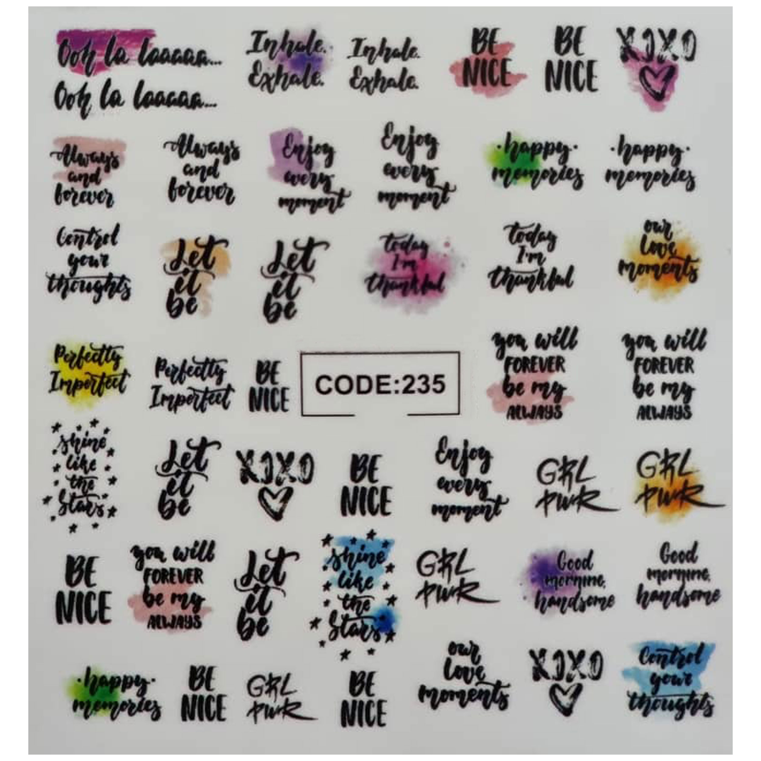 لنز ناخن مدل CODE235