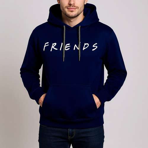 هودی مردانه طرح دوستان کد S24 رنگ سرمه ای