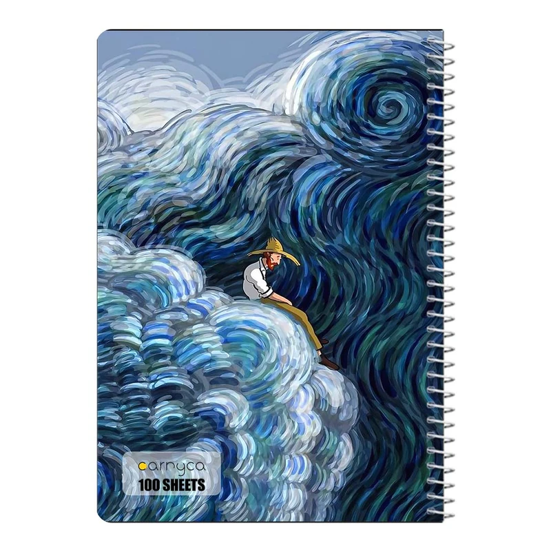 دفتر مشق 100 برگ سیمی کارنیکا طرح فانتزی ون گوگ Van Gogh Fantasy کد 45527