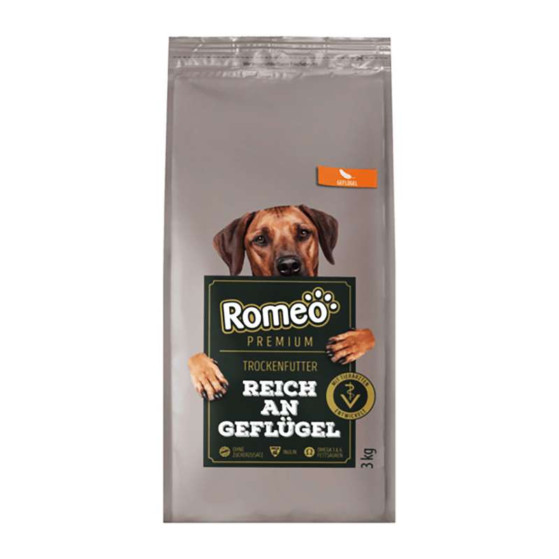 غذای خشک سگ رومئو مدل طعم مرغ وزن 3 کیلوگرم