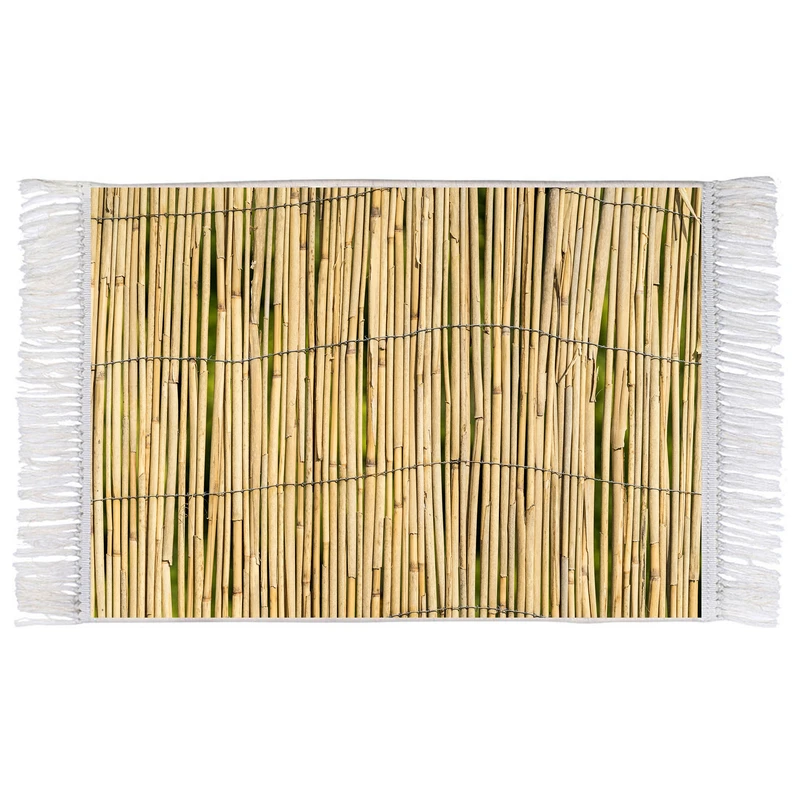 فرش ماشینی دیوارکوب اطلس آبی طرح حصیر و نی مدل T1785