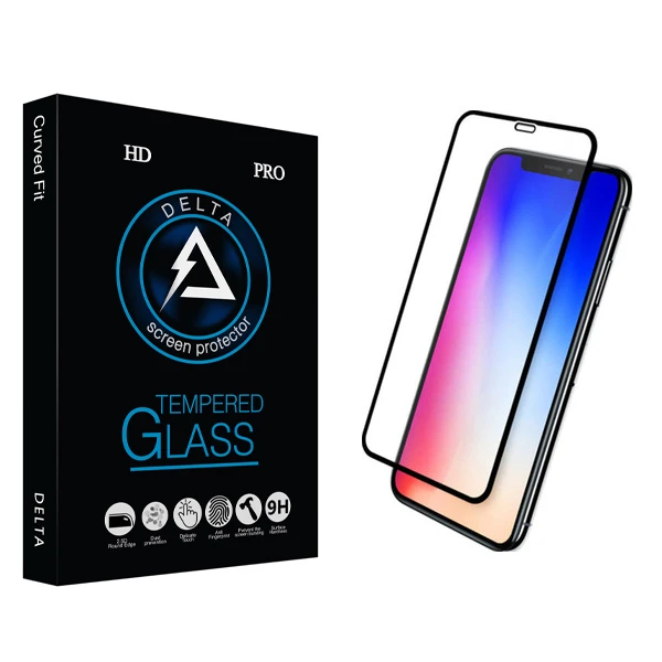 محافظ صفحه نمایش شیشه ای دلتا مدل Fit مناسب برای گوشی موبایل اپل iPhone Xs max