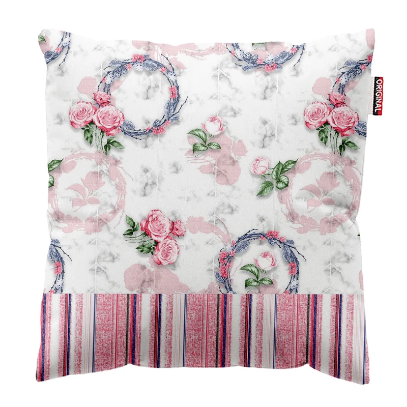 کوسن پاد آفرین طرح گل کد 2565 سایز 30*30 سانتی متر