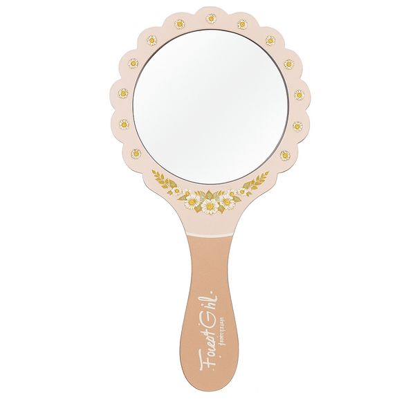 آینه آرایشی مدل دسته دار طرح دختر جنگل کد 1