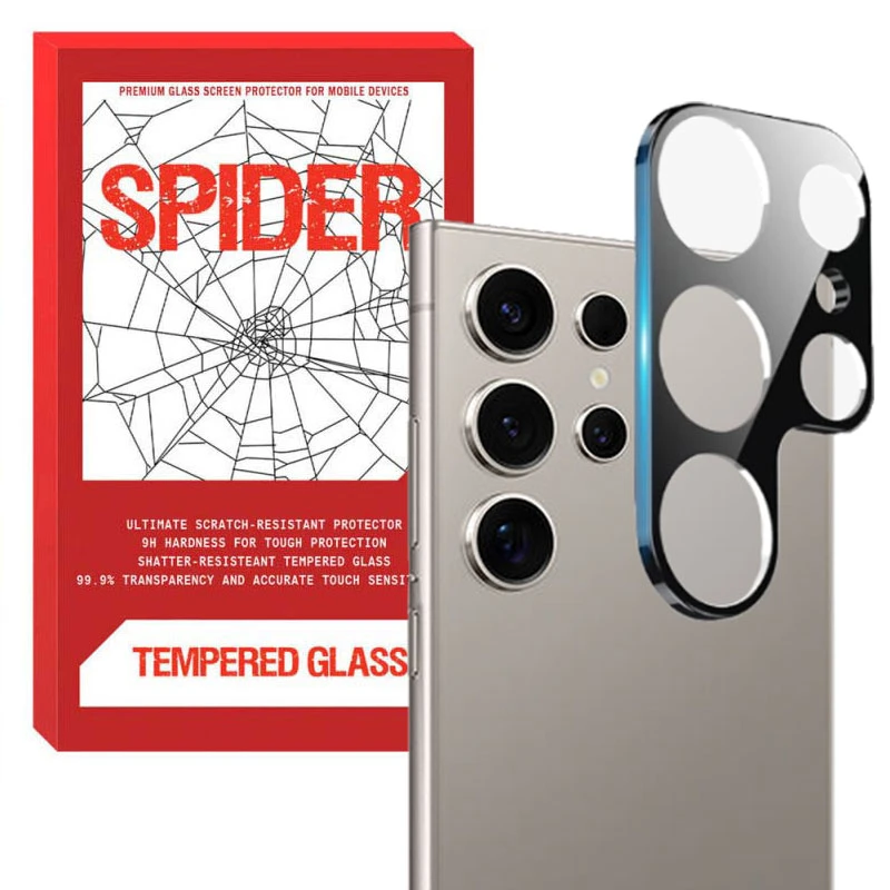 محافظ لنز دوربین اسپایدر مدل 3D مناسب برای گوشی موبایل سامسونگ Galaxy S24 Ultra