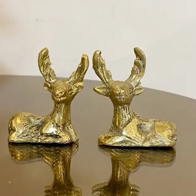 دکوری برنجی مدل آهو829-158g بسته 2 عددی