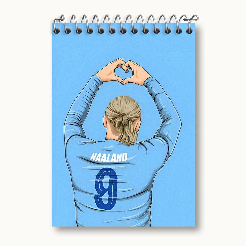 دفتر یادداشت 50 برگ خندالو طرح ارلینگ هالند کد N4504